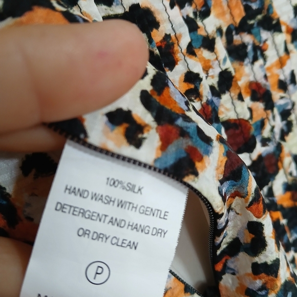 Marie Oliver Leopard Print 100% Silk Skirt Size 8 Punk Rock Festival Party - Picture 3 of 7